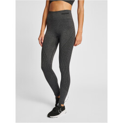 hummel hmlMT HANA 2.0 Seamless Mid-Waist Tights Damen 2508 - black melange XS