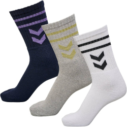 3er Pack hummel SS23 Socken 9169 - white/marine/baltic...