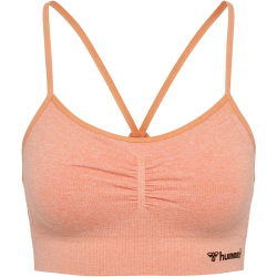 hummel hmlCI Seamless Scrunch Sport-BH Damen 4409 - canyon sunset melange XS