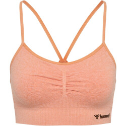 hummel hmlCI Seamless Scrunch Sport-BH Damen 4409 - canyon sunset melange XL