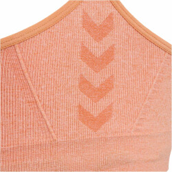 hummel hmlCI Seamless Scrunch Sport-BH Damen 4409 - canyon sunset melange XL