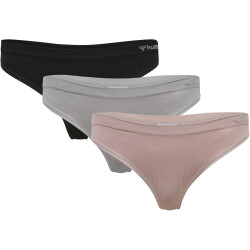 3er Pack hummel hmlJUNO Seamless Tanga Damen 3174 - ash...