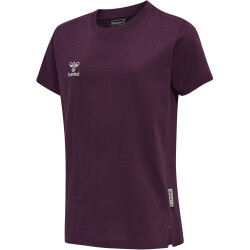 hummel MOVE Grid T-Shirt Kinder 3506 - grape wine 128