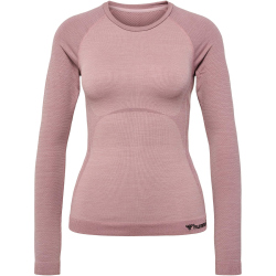 hummel hmlCLEA Seamless langarm Funktionsshirt Damen 3319 - woodrose/rose taupe melange L
