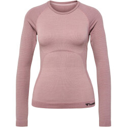 hummel hmlCLEA Seamless langarm Funktionsshirt Damen 3319 - woodrose/rose taupe melange XL