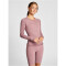 hummel hmlCLEA Seamless langarm Funktionsshirt Damen 3319 - woodrose/rose taupe melange XL
