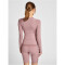 hummel hmlCLEA Seamless langarm Funktionsshirt Damen 3319 - woodrose/rose taupe melange XL