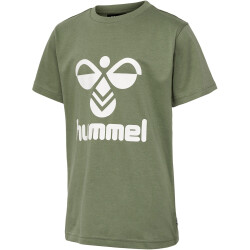 hummel hmlTRES T-Shirt Kinder 7400 - oil green 104