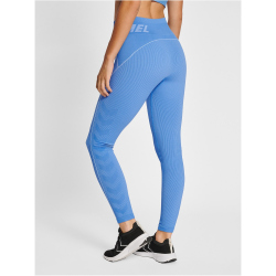 hummel hmlTE CHRISTEL Seamless Mid Waist Tights Damen 7216 - riviera/blue bell melange XL