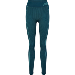 hummel hmlTE CHRISTEL Seamless Mid Waist Tights Damen 6124 - deep teal/pastel turquoise mel L