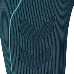 hummel hmlTE CHRISTEL Seamless Mid Waist Tights Damen 6124 - deep teal/pastel turquoise mel L