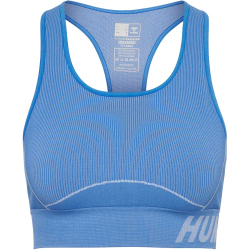 hummel hmlTE CHRISTEL Seamless Sport-Top Damen 7216 - riviera/blue bell melange XS