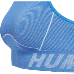 hummel hmlTE CHRISTEL Seamless Sport-Top Damen 7216 - riviera/blue bell melange XS