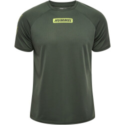 hummel hmlTE TOPAZ Mesh Fitnessshirt Herren 6126 - climbing ivy S