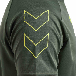 hummel hmlTE TOPAZ Mesh Fitnessshirt Herren 6126 - climbing ivy S