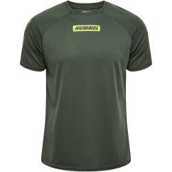 hummel hmlTE TOPAZ Mesh Fitnessshirt Herren 6126 - climbing ivy XXL