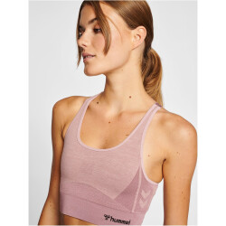 hummel hmlCLEA Seamless Sports Top 3319 - woodrose/rose taupe melange XS