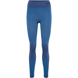 hummel hmlCLEA Seamless Mid-Waist Leggings Damen 7197 - riviera/insignia blue melange L