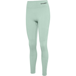 hummel hmlCLEA Seamless Mid-Waist Leggings Damen 6078 - chinois geen/silt green mel L