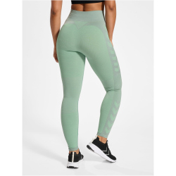 hummel hmlCLEA Seamless Mid-Waist Leggings Damen 6078 - chinois geen/silt green mel L