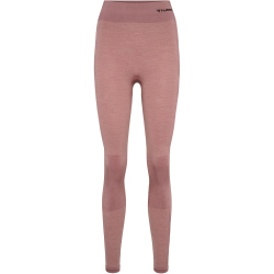 hummel hmlCLEA Seamless Mid-Waist Leggings Damen 3319 - woodrose/rose taupe melange L