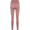 hummel hmlCLEA Seamless Mid-Waist Leggings Damen 3319 - woodrose/rose taupe melange L