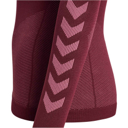hummel First Seamless langarm Funktionsshirt Damen 3070 - burgundy XS/S