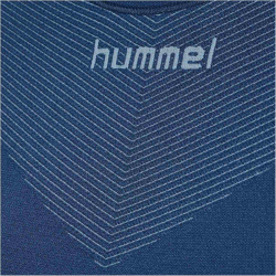 hummel First Seamless kurzarm Funktionsshirt Damen 8588 - vintage indigo XS/S
