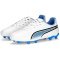 PUMA King Match FG/AG Fußballschuhe Kinder 01 - PUMA white/PUMA black/blue glimmer 37.5