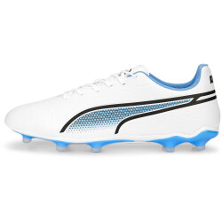 PUMA King Match FG/AG Fußballschuhe 01 - PUMA white/PUMA black/blue glimmer/ultra orange 41
