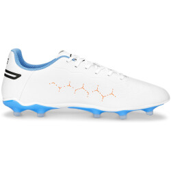 PUMA King Match FG/AG Fußballschuhe 01 - PUMA white/PUMA black/blue glimmer/ultra orange 41