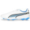 PUMA King Match FG/AG Fußballschuhe 01 - PUMA white/PUMA black/blue glimmer/ultra orange 41