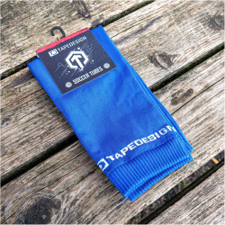TAPEDESIGN Tubes Fußball Sleeve-Stutzen blau