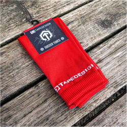 TAPEDESIGN Tubes Fußball Sleeve-Stutzen rot