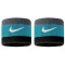 2er Pack NIKE Swoosh Schweißbänder 017 - cool grey/teal nebula/black