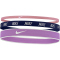 3er Pack NIKE Haarb&auml;nder Mixed Width 645 - red stardust/purple ink/white