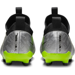 NIKE Jr. Zoom Mercurial Vapor 15 Academy XXV MG Multi-Ground Fu&szlig;ballschuhe Kinder 060 - metallic silver/volt-black-volt 27