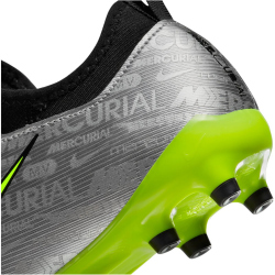 NIKE Jr. Zoom Mercurial Vapor 15 Academy XXV MG Multi-Ground Fu&szlig;ballschuhe Kinder 060 - metallic silver/volt-black-volt 27