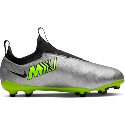 NIKE Jr. Zoom Mercurial Vapor 15 Academy XXV MG Multi-Ground Fußballschuhe Kinder 060 - metallic silver/volt-black-volt 30