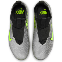 NIKE Jr. Zoom Mercurial Vapor 15 Academy XXV MG Multi-Ground Fußballschuhe Kinder 060 - metallic silver/volt-black-volt 30