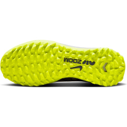 NIKE Jr. Zoom Mercurial Vapor 15 Academy XXV TF Turf Multinocken-Fußballschuhe Kinder 060 - metallic silver/volt-black-volt 27