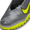 NIKE Jr. Zoom Mercurial Vapor 15 Academy XXV TF Turf Multinocken-Fußballschuhe Kinder 060 - metallic silver/volt-black-volt 27