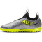 NIKE Jr. Zoom Mercurial Vapor 15 Academy XXV TF Turf Multinocken-Fußballschuhe Kinder 060 - metallic silver/volt-black-volt 38