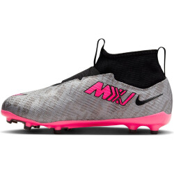 NIKE Jr. Zoom Mercurial Superfly 9 Pro XXV FG Firm-Ground Fußballschuhe Kinder 060 - metallic silver/hyper pink-black-volt 36.5
