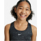 NIKE Swoosh Tanktop Sport-BH M&auml;dchen 010 - black/white S (128-137 cm)