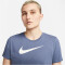 NIKE Dri-FIT Swoosh T-Shirt Damen 491 - diffused blue/white S