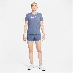 NIKE Dri-FIT Swoosh T-Shirt Damen 491 - diffused blue/white XXL