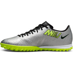 NIKE Air Zoom Mercurial Vapor 15 Academy XXV TF Turf Multinocken-Fußballschuhe Herren 060 - metallic silver/volt-black-volt 39