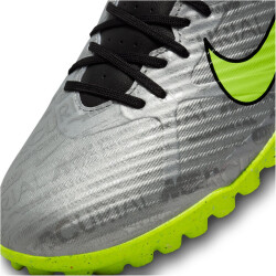 NIKE Zoom Mercurial Vapor 15 Academy XXV TF Turf Multinocken-Fußballschuhe Herren 060 - metallic silver/volt-black-volt 45.5