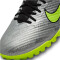 NIKE Zoom Mercurial Vapor 15 Academy XXV TF Turf Multinocken-Fußballschuhe Herren 060 - metallic silver/volt-black-volt 45.5